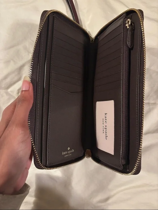 Kate Spade New York Burgundy & Blush Tote Bag + Matching Wallet Set - Picture 11 of 13